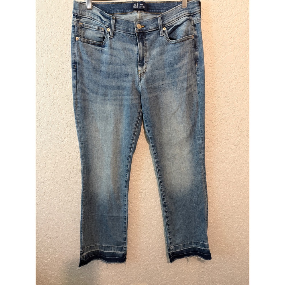 Gap Universal Baby Boot Jeans 14/32R Raw Hem Boho Casual